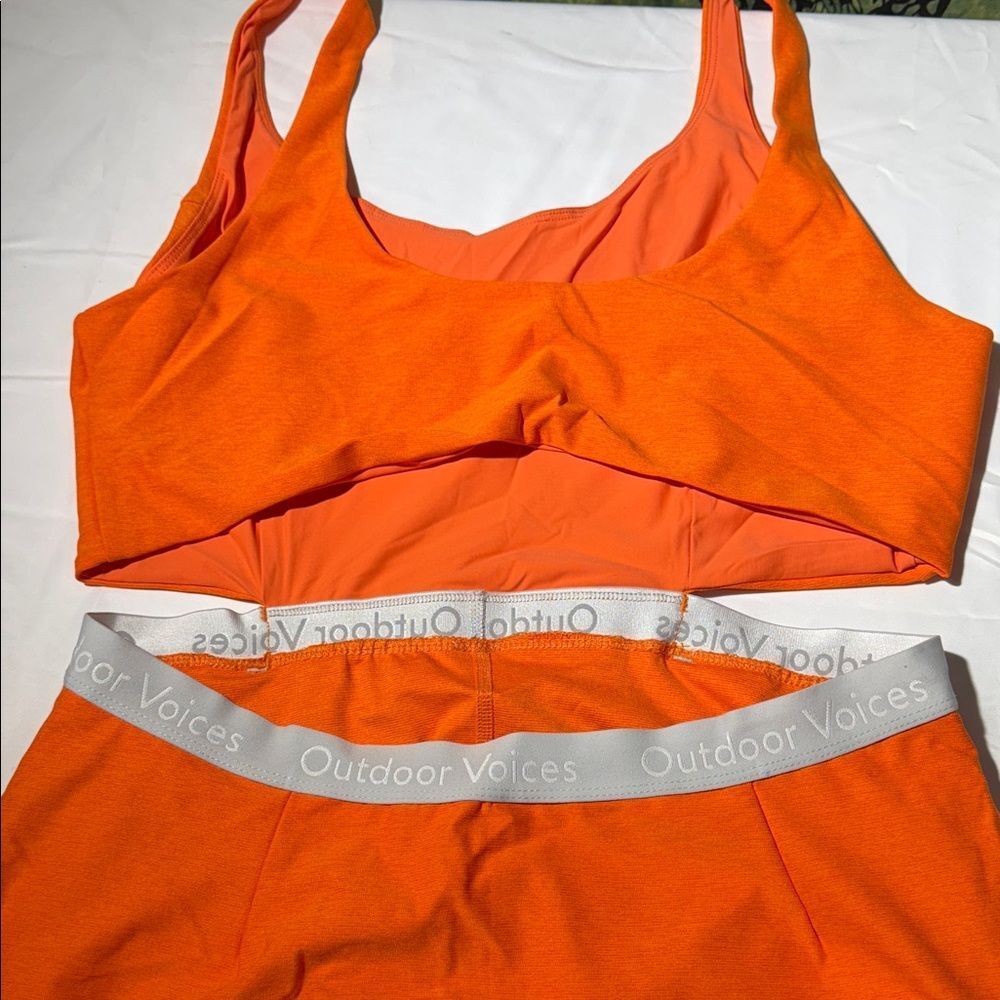 Outdoor Voices Vibrant Orange Cutout Court Dress - Picture 7 of 7